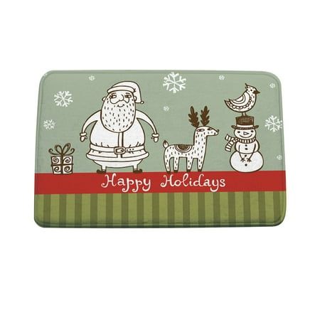 

Floor Mats Non Slip Christmas Cartoon Home Door Mat Absorbent Mat Living Room Kitchen Floor Mat