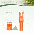 thumbnail image 2 of Uxcell Archery Arrow Nocks, Plastic Nocks Replacement Arrows Tail Accessory-Fitting For (DIY Hunting Shooting/Compound/Recurve Bow) 6.2MM/0.24" ID & 12 Pcs & Plastic & Orange, 2 of 6