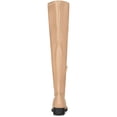 thumbnail image 4 of DARING DIVA Women's Round Toe Zip Closure Block Heels Over Knee High Boots Nude 6, 4 of 7