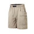 thumbnail image 4 of KIHOUT Men's Lightweight Tactical Cargo Shorts - 90% Nylon 10% Spandex, Buckle Waistband, Velcro Cargo Pockets, Knee-Length for Outdoor Hiking, Running and Casual Daily Wear, 4 of 9