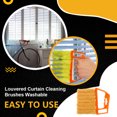 thumbnail image 3 of Cepillo de cepillo Microfibra Lavable Aire Acondicionador Louvered Cortinas Ventana Desagrabable Residuos Handheld Limpieza Herramienta Accesorios Amarillo AweSitey HA059637-05, 3 of 7