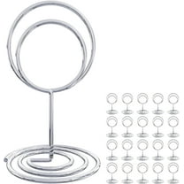 20PCS Table Number Holders, Place Cards Holder, Mini Food Labels Menu Holder, Photo Holders, Idea For Centerpieces, Wedding, Birthday, Party Decoration (Silver)
