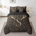 thumbnail image 2 of Castle Fairy Teens Girls Boys Personalized Initial Letter S 7-Piece Twin Bedding Sets,Abstract Retro Bedding Comforter Set,Woodland Animal Deer Breathable Sheet Sets,Lightweight Room Decor, 2 of 8