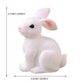 thumbnail image 3 of 8PCS Mini Rabbit Figures Toy Easter Egg Cake Toppers, Miniature Rabbit Figurines Fairy Garden DIY Crafts Ornament, Cake Decoration Christmas Birthday Gift, 3 of 7