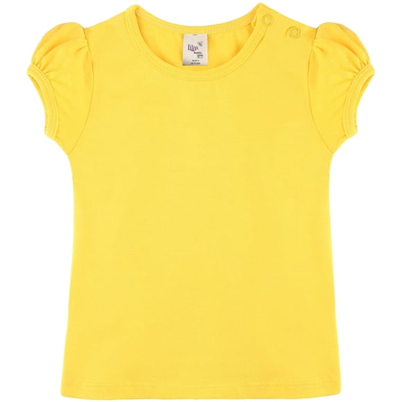 Lilax Camiseta Básica De Manga Corta Con Cuello Redondo Para Bebé Niña 12-18 Meses Amarillo
