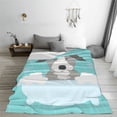 thumbnail image 5 of Honeii Dog In Bathtub Print Fleece Blanket - Throw Blanket for Bed, Sofa, Couch, Camping, and Travel , Microplush Ultra Soft Warm Blanket-60"x50", 5 of 7