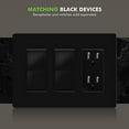 thumbnail image 2 of ENERLITES Screwless Decorator Wall Plate, Child Safe Outlet Covers, Size 3-Gang, Unbreakable Polycarbonate Thermoplastic, Glossy, Black, 2 of 3