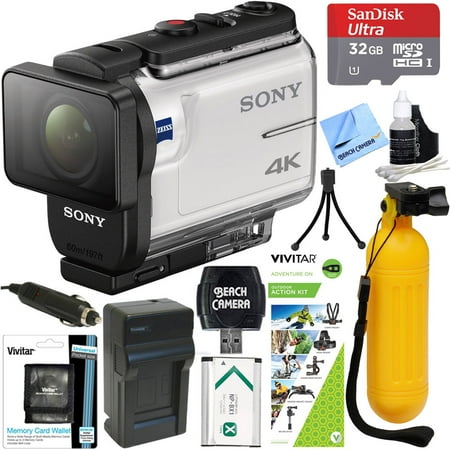 Sony Action Camera Accessories Sony FDR-X3000 4K Action Camera with Balanced Optical SteadyShot + Outdoor Action Kit & Accessory Bundle ()