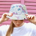 thumbnail image 4 of DALIX Tie Dye 100% Cotton Unisex Outdoor Summer Bucket Hat in Green - Medium, 4 of 5