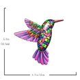 thumbnail image 2 of Metal Hummingbird Wall Decoration, Colorful Birds Art Fence Sculpture, 5.3x4.7 Inches, Easy to Hang, Sturdy Metal Material, Outdoor Indoor Decor for Garden Home Party, Gift for Garden Lovers, 2 of 2