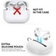 thumbnail image 4 of 3 Pairs AirPods Pro 2nd Generation Ear Hooks【Added Storage Pouch】 Anti-Slip Ear Covers Silicone Accessories Compatible with Apple AirPods Pro 2nd Generation (3 Large, White), 4 of 5