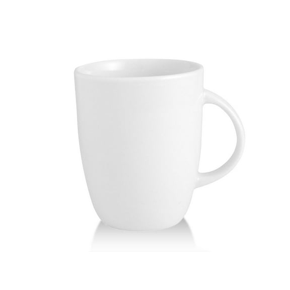 Porcelain Delta-Coupe dia.31.75" h:3.75" 10 oz. Round White Porcelain Mug (Set of 4)