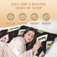thumbnail image 3 of Naloa Colorful Retro Tape Super Soft 20x60 Body Pillow Case,Long Side Hidden Zipper（PILLOWS ARE NOT INCLUDED）, 3 of 6