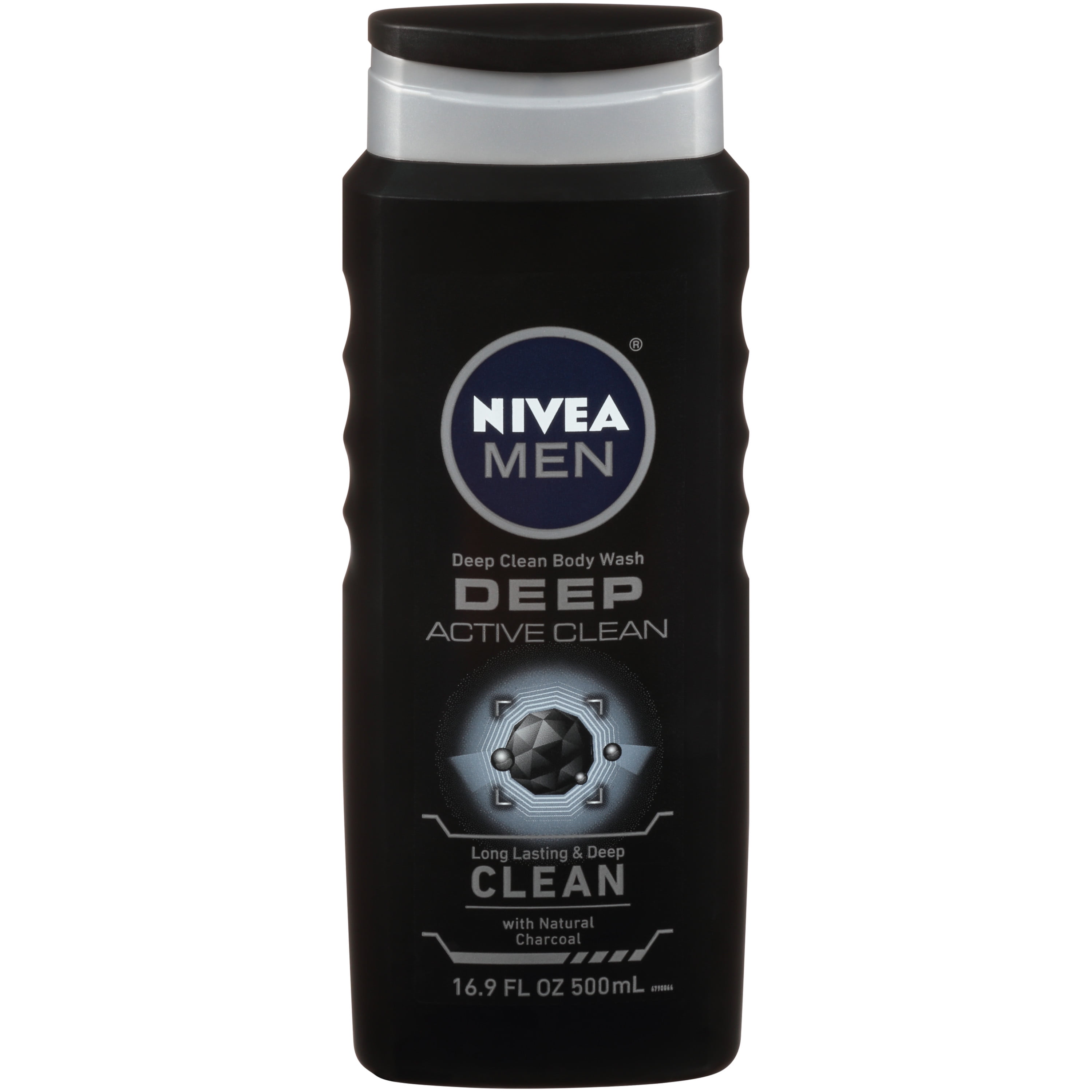 NIVEA Men DEEP Active Clean Body Wash with Natural Charcoal 16.9 fl. oz