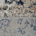 thumbnail image 4 of Rugsotic Carpets Machine Made Heatset Polypropylene Area Rugs - 4'4''X6'4'', Rectangle Shape, Beige Blue Color, Floral Modern Design, High Pile Machine Made Area Rugs For Living Room (M00011), 4 of 5