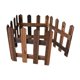 thumbnail image 2 of Valla de estacas, borde paisajístico, valla de madera decorativa para jardinería. Marrón Alto 30cm, 2 of 9