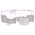 thumbnail image 2 of vidaXL 7 Piece Garden Sofa Set with Cushions Grey Poly Rattan, 2 of 5