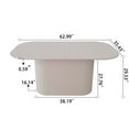 thumbnail image 3 of 63" Oval Dining Table Set for 6, Wooden Dining Roon Table and 6 PU Armless Chairs, Modern Dining Set with High Backrest and Waterproof Tabletop for Living Room, 3 of 7