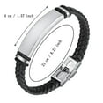 thumbnail image 3 of CHENZERO Men Braided Link Stainless Steel Chain Bracelet Necklaces, 3 of 4