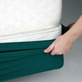 thumbnail image 4 of DNG Creations 1 Piece Box Spring Cover 100% Egyptian Cotton Wrap Around 4 Sides for Hotel & Home, Fits Box Springs up to 12 Inch Deep Pocket ( Solid Teal - Olympic Queen ), 4 of 7