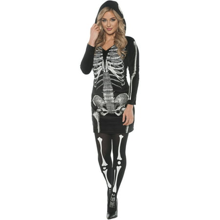 Skeletal Hoodie Dress Women's Adult Halloween