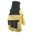 thumbnail image 2 of Men's Heavy Duty Leather Winter Work Gloves with Thinsulate Insulation (Wells Lamont 5127XL), Palomino with Black Back, X-Large, 2 of 2