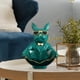 thumbnail image 3 of Figura de bulldog elegante para guardar snacks, dulces y chocolates. Plato decorativo ideal para regalo. Verde, 3 of 9
