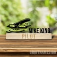 thumbnail image 3 of Craftnamesign Custom Airplane Wooden Desk Name Plate, Pilots Metal Nameplate, Airplane Office Decor, 3 of 5