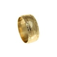 thumbnail image 2 of 14K solid yellow gold high polish custom hand engraved Hawaiian scroll 8mm ring size 13, 2 of 5
