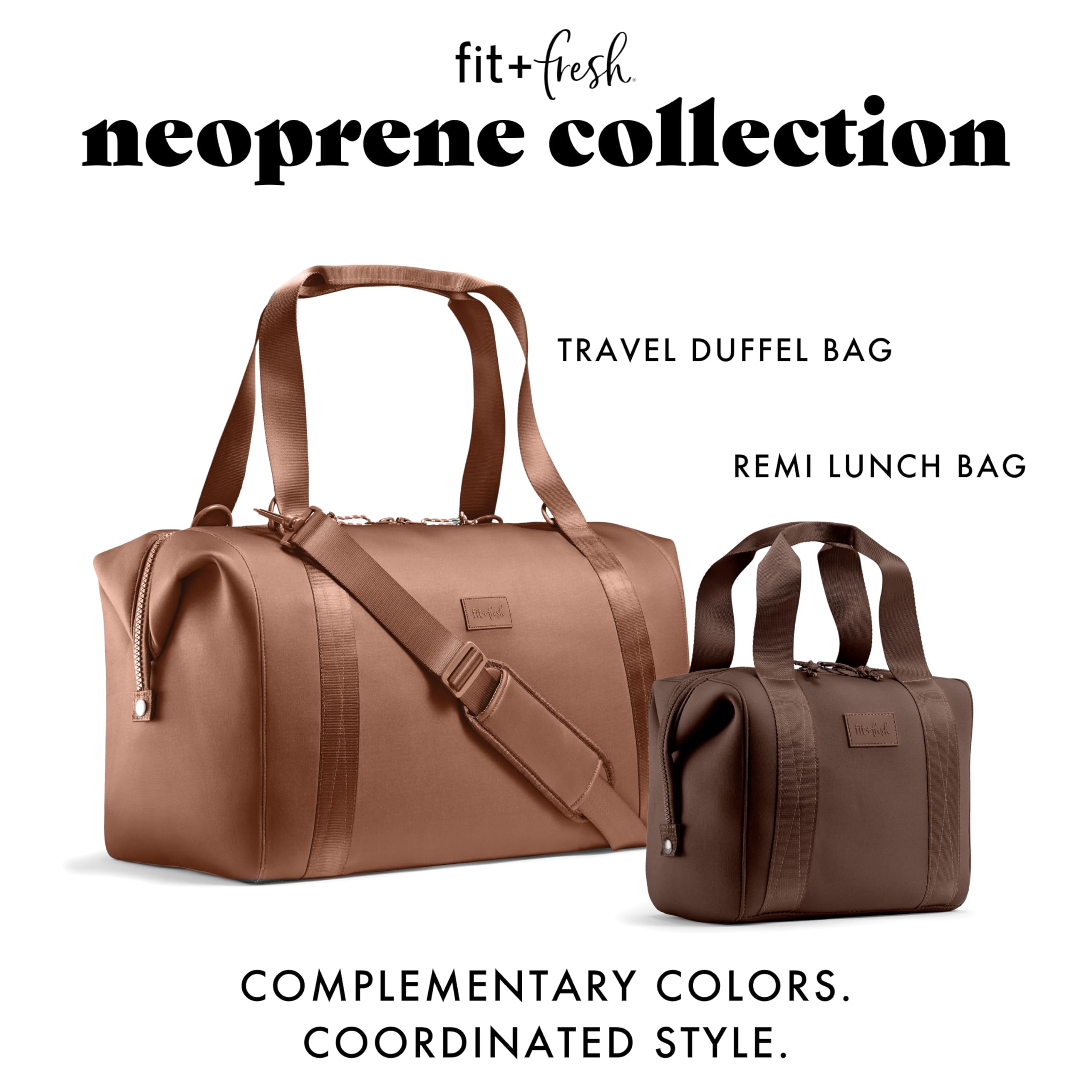 Remi Lunch Bag For Women Work - Neoprene Tote With Containers Ice Pack  Reusable Meal Prep Box Large Capacity Machine Washable Chocolate