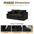 thumbnail image 6 of bokifol 82.68" Modern Loveseat Sofa for Living Room,Removable Cover,Solid Wood Frame,Easy Assembly for Small Spaces(Black), 6 of 16