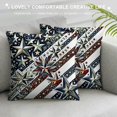 thumbnail image 3 of JRXY Throw Pillow Covers 12x20 inch Patriotic American Flag Eucalyptus Leaves Pillow Cases for Couch Holiday Home Decor Sofa Bed Outdoor, Set of 2 White, 3 of 5