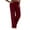 Wine, variant on Hpapadks Women's Pants Straight Leg Elasticized High Waist Solid Sweatpants Womens Slacks Black L