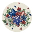 thumbnail image 2 of 4th of July Patriotic Round Placemats,Red White Blue Floral & Star Printed Table Mats,Heat-Resistant Independence Day Decorative Coasters,Patriotic Table Linens for Dining,Parties & Outdoor Picnics, 2 of 5
