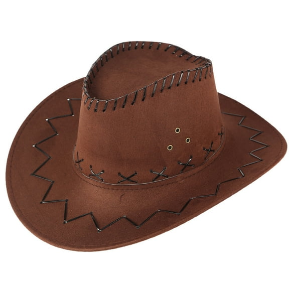 jovati Unisex Adult West Cowboy Hat Mongolian Hat Grassland Sunshade Cap