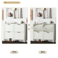 thumbnail image 5 of Slim Shoe Storage Cabinet with Four Flip Drawers, Hidden Shoe Storage, Narrow Cabinet with Doors,White, 5 of 7