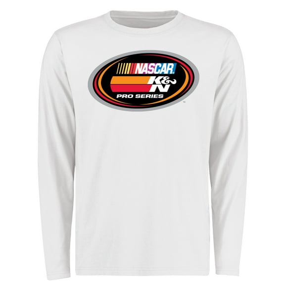 Men's White NASCAR K&N Pro Series Logo Long Sleeve T-Shirt