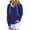 Dark Blue, variant on Vivanyn HD Womens Half Button Henley Pullover Hoodie Casual Sweatshirt,Hot Pink,Size S-XXL