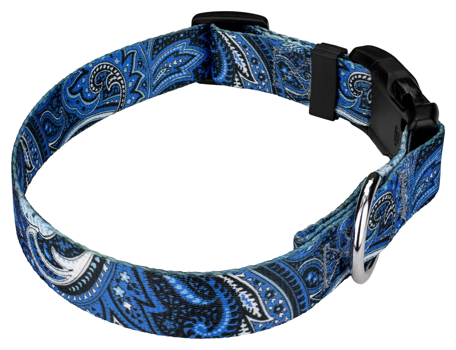 Country Brook Petz® Blue Paisley Everyday Dog Collar and Leash, Extra Large
