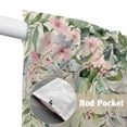 thumbnail image 4 of Sage Green Eucalyptus Leaves Swag Curtains for Kitchen/Bedroom/Living Room, Weeping Floral Summer Botanical Scalloped Curtains 63 Inch Long, Window Swag Topper Curtains Valances 2 Panels Set 36"x63", 4 of 8