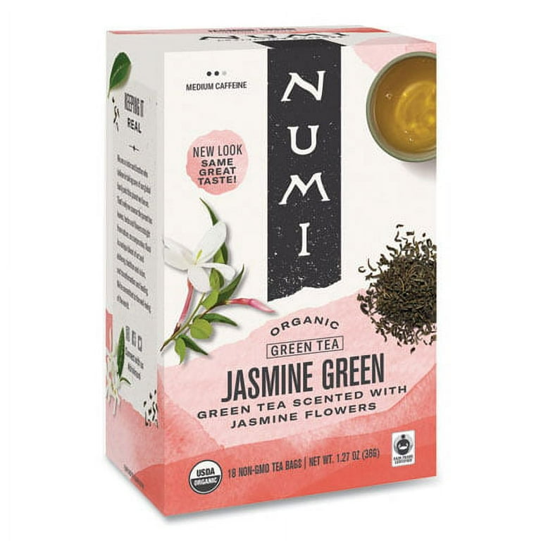 Organic Teas and Teasans, 1.27 oz, Jasmine Green, 18/Box Organic Teas and Teasans, 1.27 oz, Jasmine Green, 18/Box