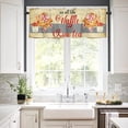 thumbnail image 3 of Kitchen Rule Vintage Dessert Food Summer Strawberry Plaid Black Abstract Buffalo Farmhouse 3 PCS Kitchen Curtain Valance and Set,Rod Pocket Small Half Tier Valances Window Curtains Panel,55"x24", 3 of 5
