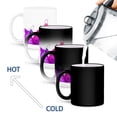 thumbnail image 4 of 3drose, Three Purple Christmas Baubles, 11oz Magic Transforming Mug, 4 of 7