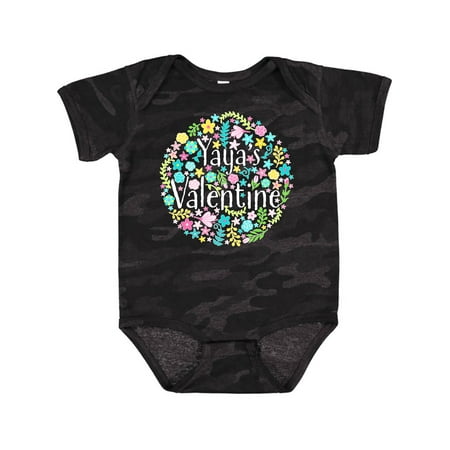 

Inktastic Yaya s Valentine Flower Circle Gift Baby Boy or Baby Girl Bodysuit