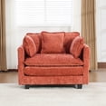 thumbnail image 2 of 41.1" Oversized Single Cloud Sofa Couch, Orange Modern Large Sectional Couches for Living Room, Chenille Fabric Modular Sectional Sofa, Deep Seat Modern Sofas Set, Sofas para Sala, 2 of 8