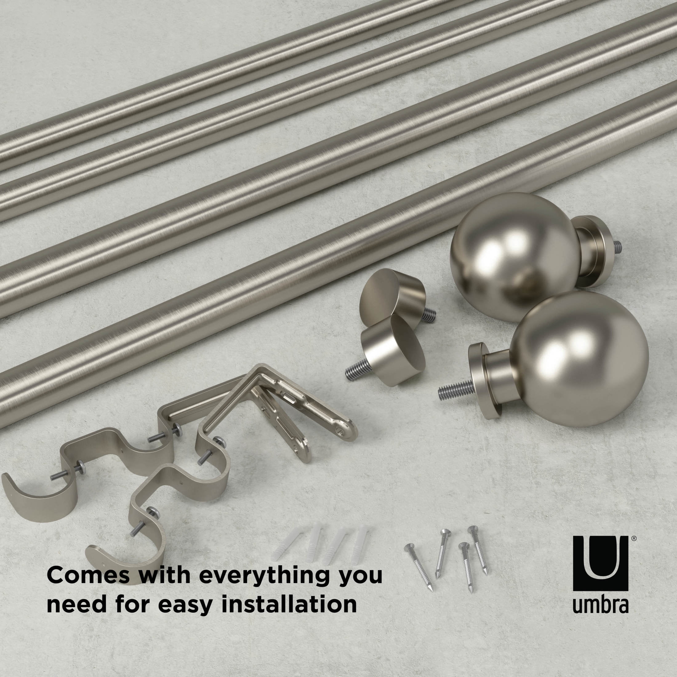 Umbra Bolas Double Curtain Rod 36-72"
