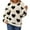 Black, variant on Women's Multi-Color Heart Print Fuzzy Sweater - Warm Winter Casual Wear