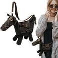 thumbnail image 1 of Cosmetic Bag Stylish & Unique Horse Shaped Canvas Crossbody Bag For Women Catching Design With Comfortable Strap Perfect For Daily Use Events And Gifting, Cosmetic Bag for Women, 1 of 9