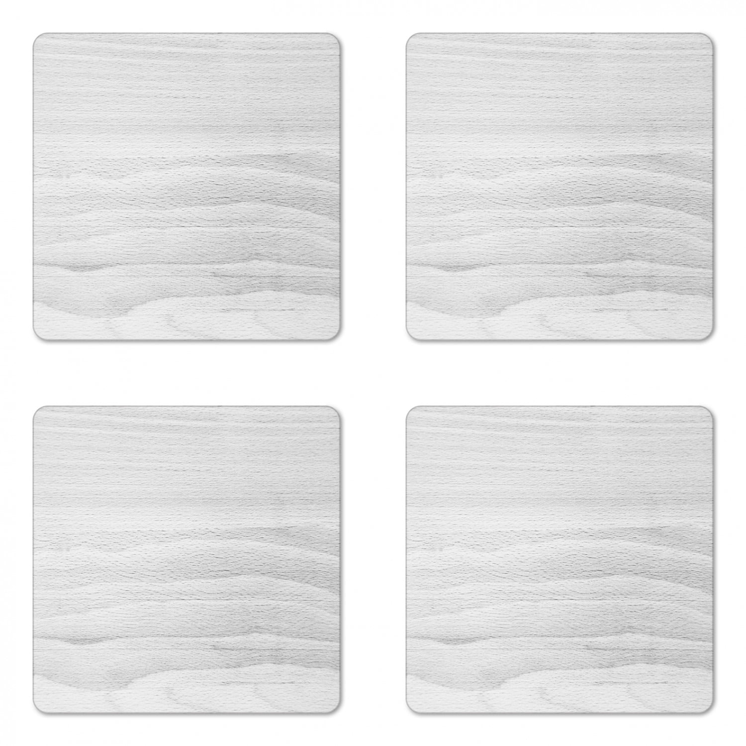 Grey Coaster Set of 4, Close up Image of Hardwood Board Texture Oak