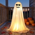 thumbnail image 2 of Kdkad Halloween Light Up Ghost Decor, 33 In Spooky Cute Standing Ghost, Halloween Decorations for Front Door Porch Yard Tree, Indoor Party Room Decor, 2 of 8
